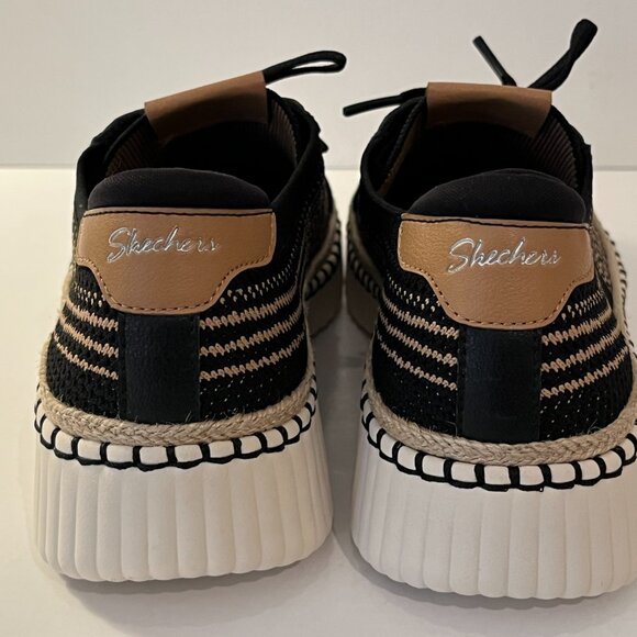 SKECHERS Wilshire Blvd Bellevue Sneakers Black STRETCHFIT MEMORY FOAM Womens 8.5 - Picture 6 of 10